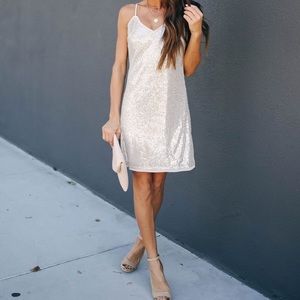 NWT Vici Dolls TOAST TO YOU SEQUIN MINI DRESS